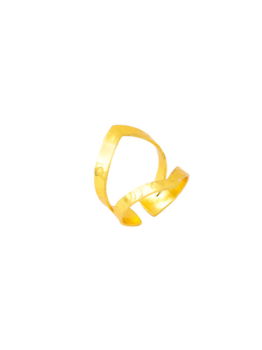 NVR Women Gold Plated Finger Ring