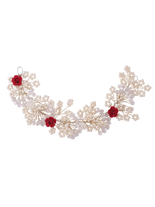 NVR Gold Tone Beaded Wedding Hair Styling Tiara