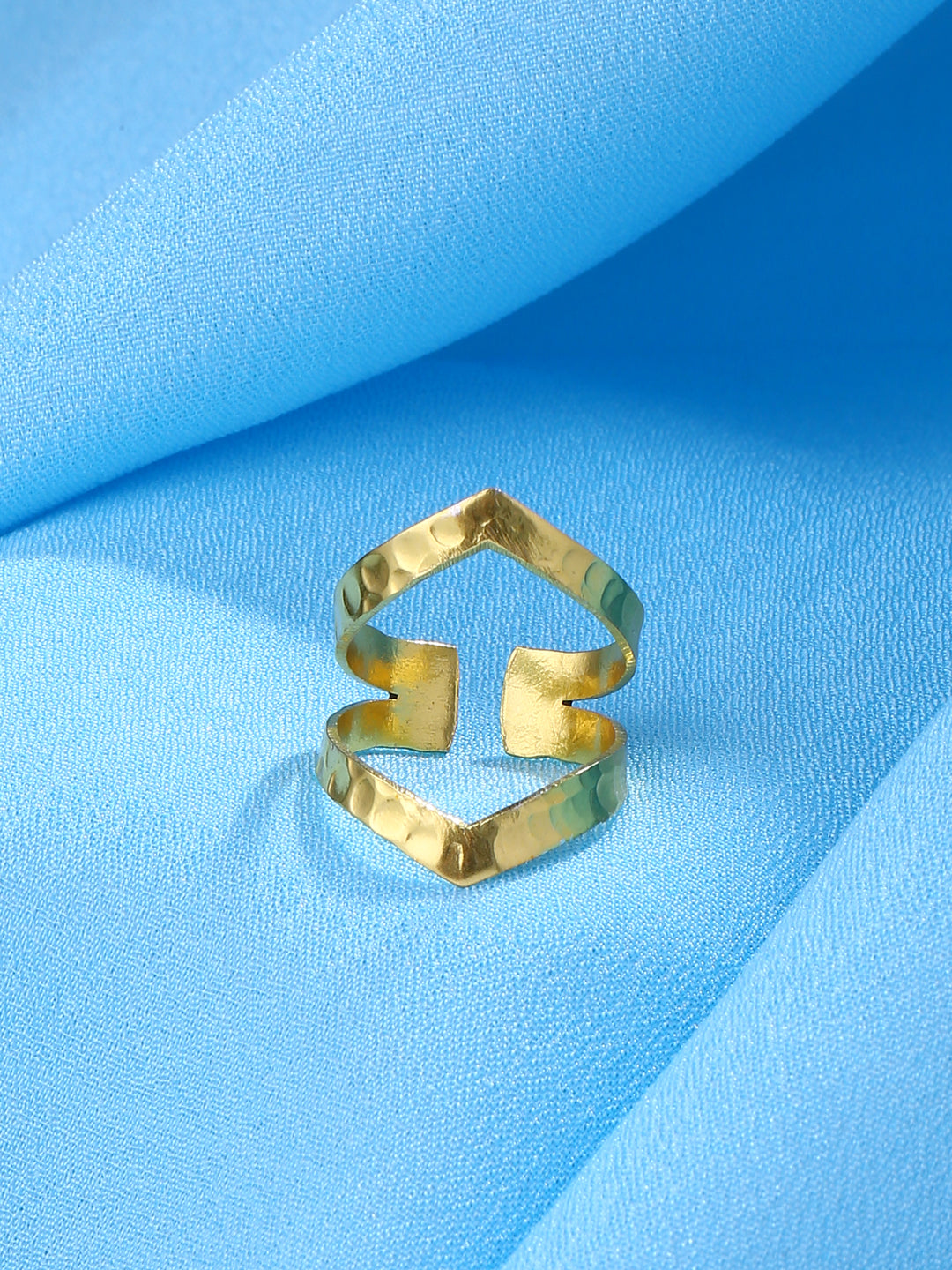 NVR Women Gold Plated Finger Ring